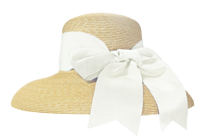 Tall Crown Wide Brim Leghorn Straw Hat - Peter Beaton display picture 1
