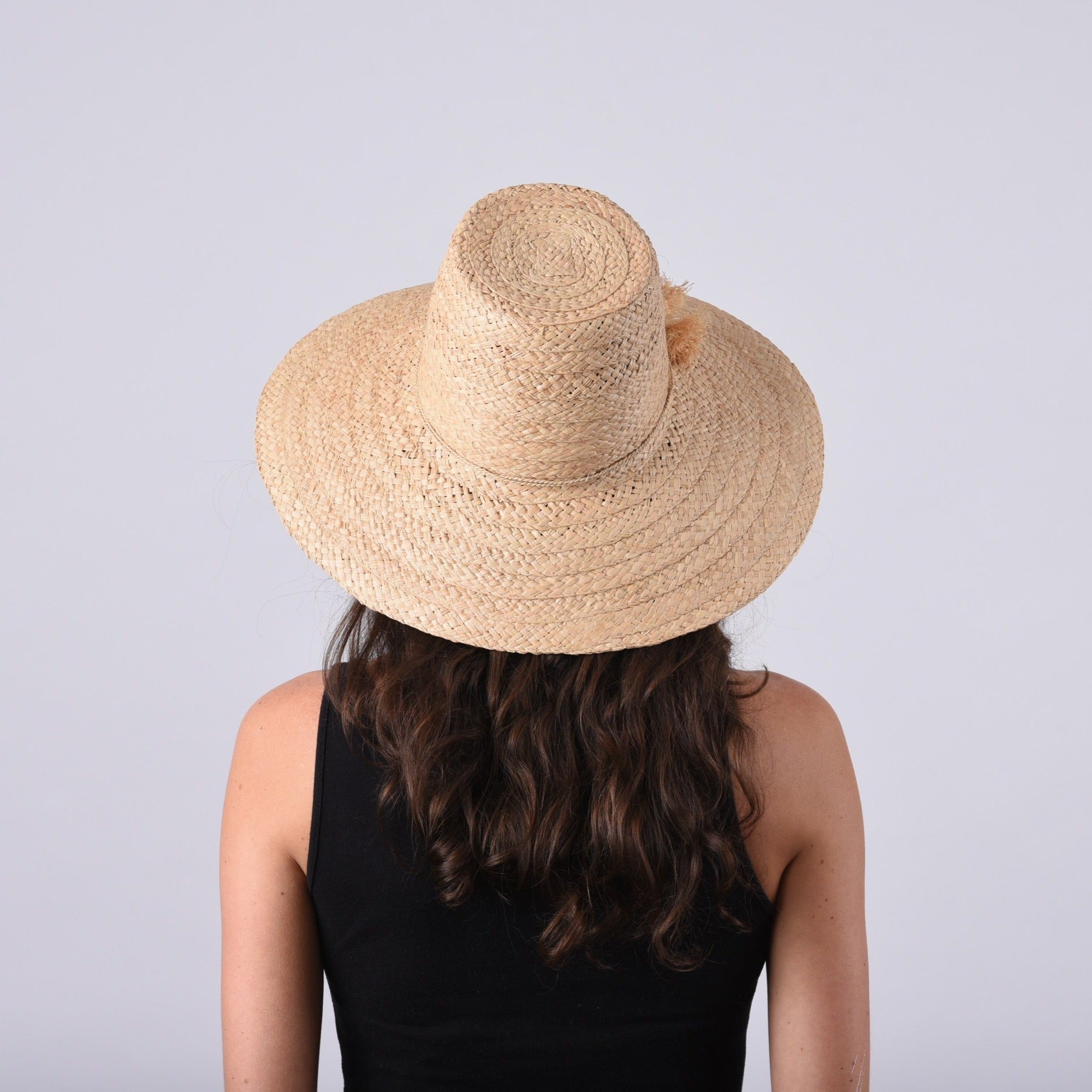 Women's Oversized Raffia Hat with Ribbon - Peter Beaton