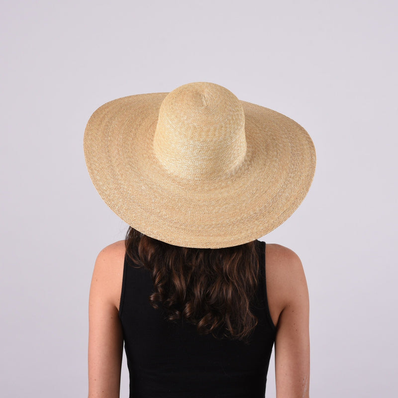 Women's Wide Brim Sun Protection Straw Hat - Peter Beaton 58 cm