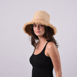 Westmoor, Small Brim - Wide Braid Raffia Straw with Fringe