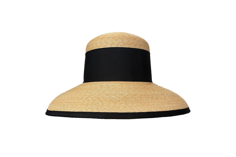 Wauwinet, Medium Brim - Leghorn Straw with Bound Edge