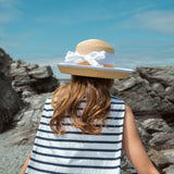 Sconset, Large Brim - Leghorn Straw with Bound Edge