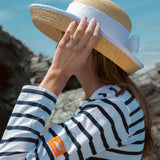 Sconset, Large Brim - Leghorn Straw with Bound Edge