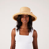 Westmoor, Medium Brim - Wide Braid Raffia Straw with Fringe