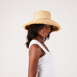 Westmoor, Medium Brim - Wide Braid Raffia Straw with Fringe